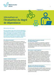 Das Titelbild der Publikation Informationen zur Pflegebegutachtung in französischer Sprache